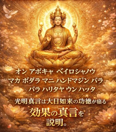 光明真言は大日如来の功徳が宿る最強の真言と効果のある唱え方を説明。
