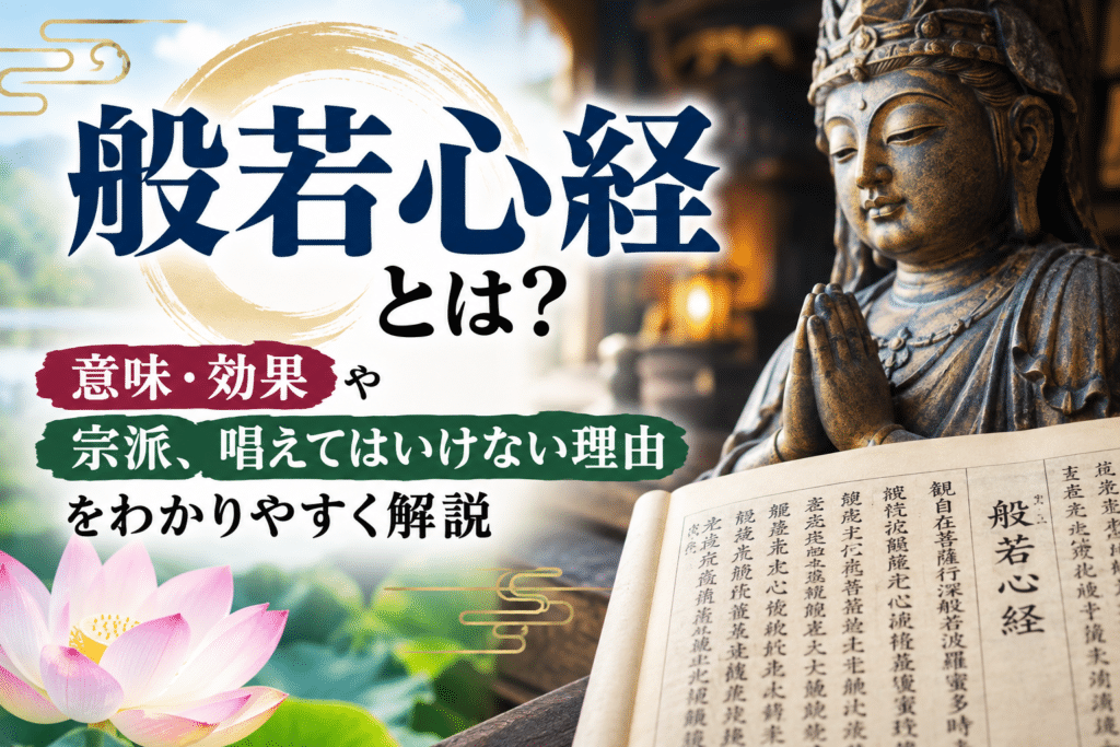 般若心経とは？意味・効果・宗派・唱えてはいけない理由を解説する仏教のイメージ画像