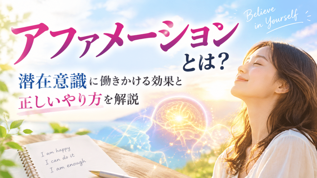 アファメーションとは？潜在意識に働きかける効果と正しいやり方を解説するイメージ画像