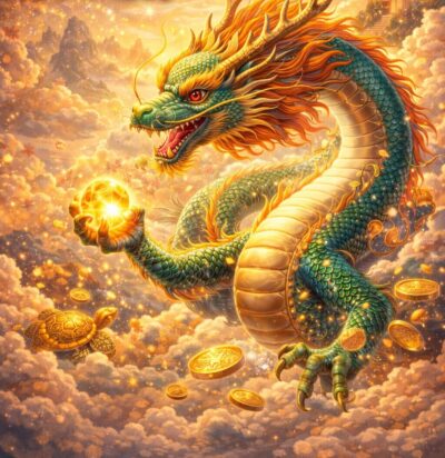 龍神は中国から登場する伝説の妖怪。龍神には多くのご利益があるとされています。