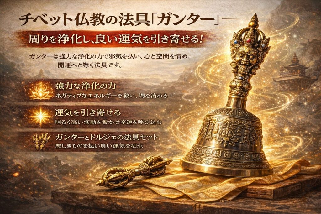 チベット仏教の法具「ガンター」は周りを浄化し、良い運気を引き寄せます。 を選択 チベット仏教の法具「ガンター」は周りを浄化し、良い運気を引き寄せます。