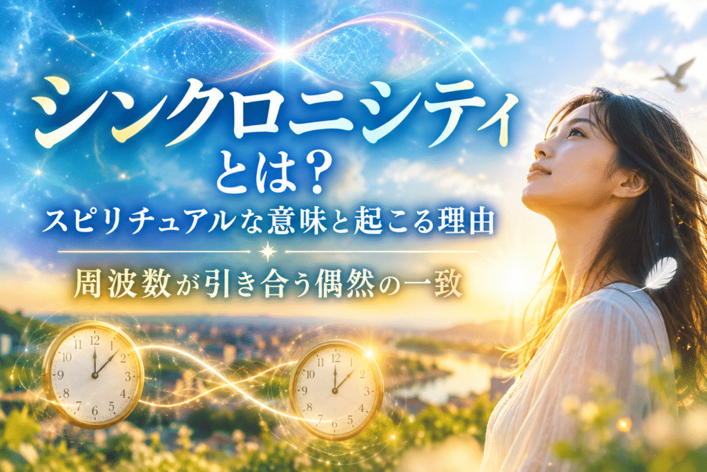 シンクロニシティとは？スピリチュアルな意味と起こる理由をイメージした幻想的な画像