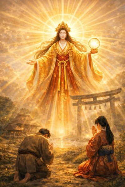 天照大御神様は太陽の日差しのように光と希望を与えてくださる日本の最高神です。