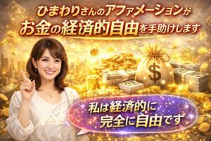 ひまわりさんのアファメーションがお金の経済的自由を手助けします。
