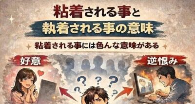 粘着される事と執着される事の意味。粘着される事には色んな意味がある。