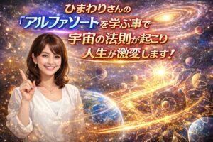 ひまわりさんのアルファソートを学ぶ事で宇宙の法則が起こり人生が激変します