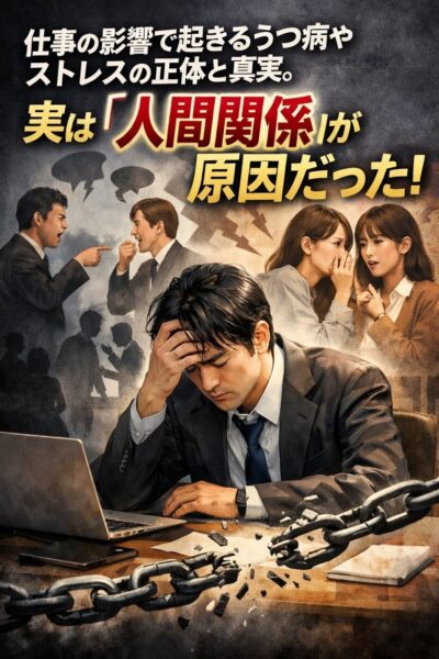 仕事の影響で起きるうつ病やストレスの正体と真実。実は人間関係が原因だった