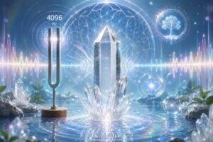 水の上の調和と響き 4096hzにクリスタルチューナー