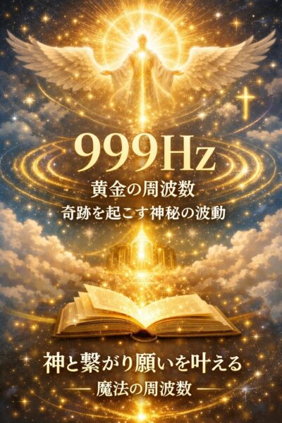 999hzは黄金の周波数。神と繋がる事で願いを叶える魔法の周波数