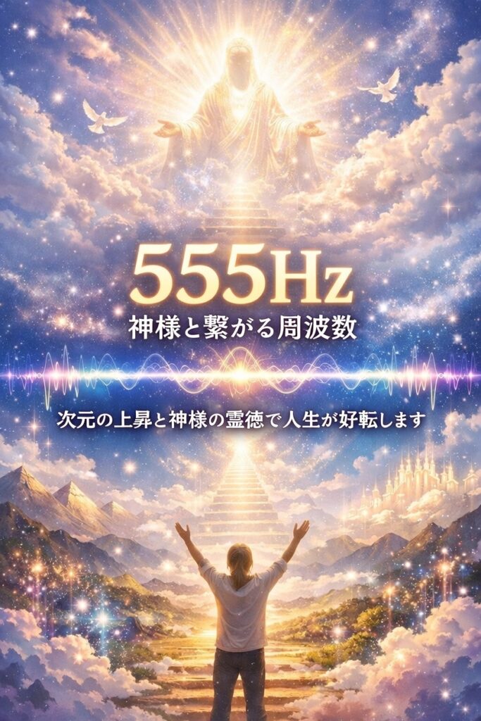 555hzは神様と繋がる周波数。次元の上昇と神様の慈悲