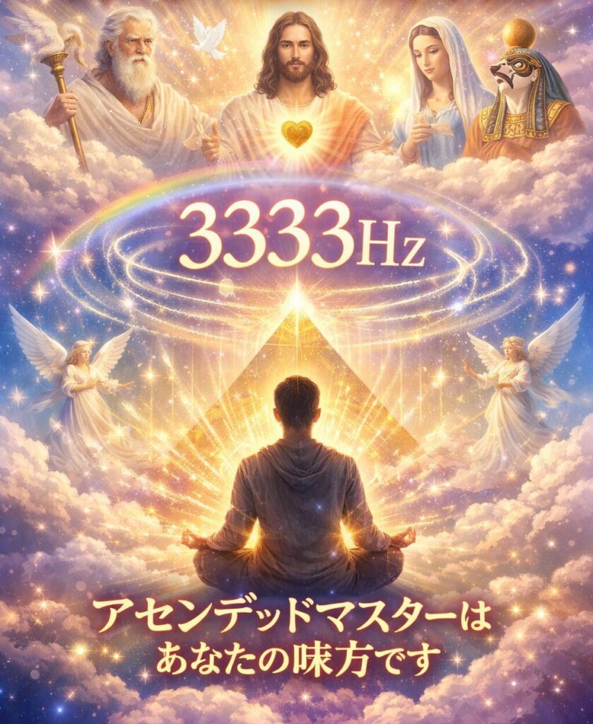 3333hzで神様と繋がる方法。アセンデッドマスターはあなたの味方です。