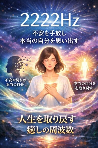 2222hzは不安を除く事で本当の自分を思い出し人生を取り戻す周波数です