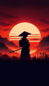 samurai, japanese, warrior, ai generated, cartoon