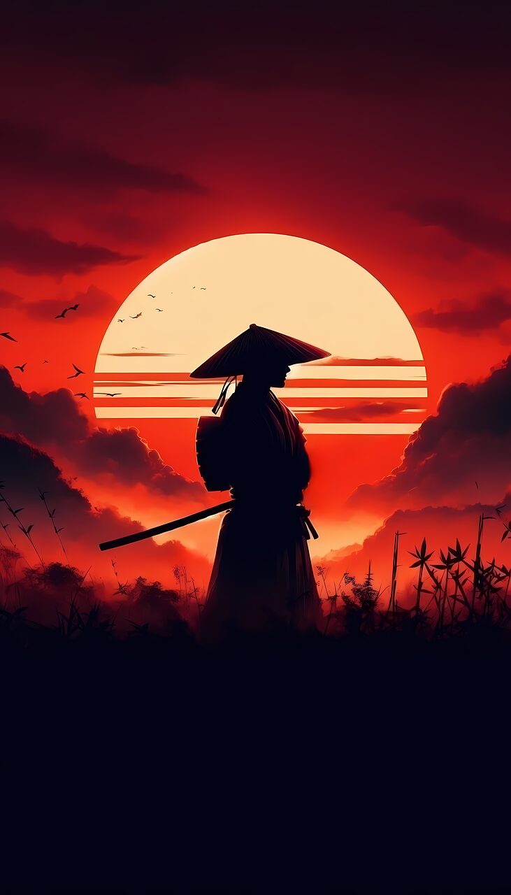 samurai, japanese, warrior, ai generated, cartoon