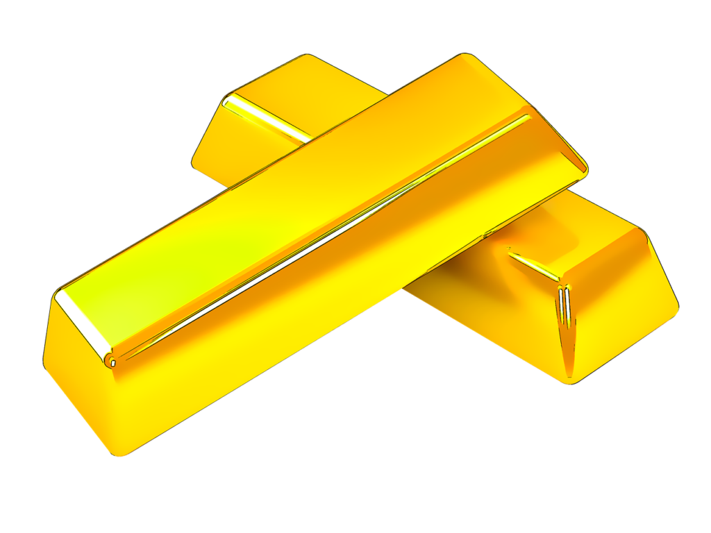 gold, bars, metal, value, money, economy, yellow, cartoon, art, graphic
