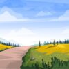 nature, landscape, field, drawing, sketch, landscape, landscape, field, field, field, field, field