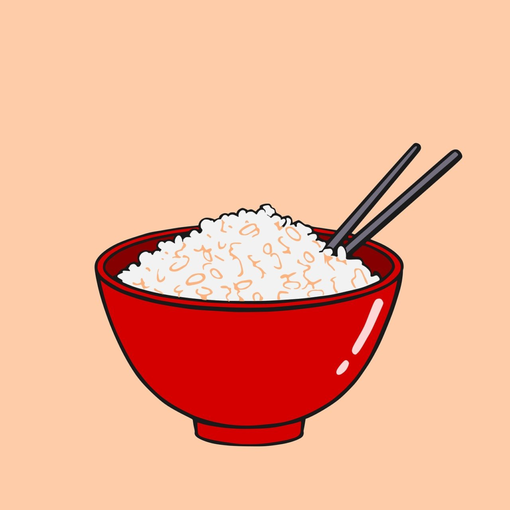 bowl, rice, food, oriental, chopsticks, kitchen
