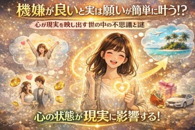 機嫌が良いと実は願いが簡単に叶う⁉ 心が現実を映し出す世の中の不思議と謎
