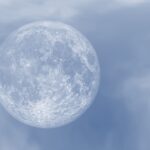 moon, darling, full moon, clouds, nature, the moon, blue sky, atmosphere