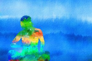 meditation, watercolor, reflection, universe, person, center, transcendence, transcendental, sinking, consciousness, unit, duality, to be one, silence, peace, enlightenment, hinduism, religion, yoga, consciousness, consciousness, consciousness, consciousness, consciousness, silence, enlightenment, yoga, yoga