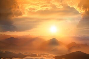 mountains, sunrise, morning, clouds, landscape, fog, sunset, sun, sun rays, nature, morning, sun, sun, sun, sun, sun