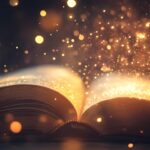 ai generated, magic book, light, magic, magical world, knowledge, mystery, imagination, fairy tale, light and shadow, sparkle, book, magic story, enchanting, literature, magical elements, fantasy