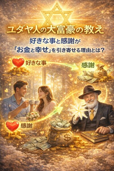 【ユダヤ人の大富豪の教え】好きな事と感謝が「お金と幸せ」を引き寄せる理由