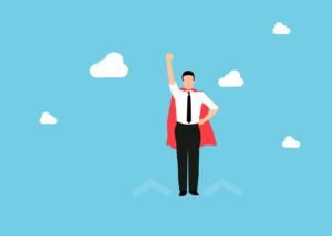 super, man, hero, nature, success, employee, cartoon, businessman, flying, person, job, cape, cloud, sky, work, fly, high, tie