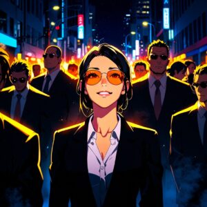 ai generated, gang, boss, mafia, yakuza, criminal, blackmail, crime, military power, organized crime, urban, anime, city