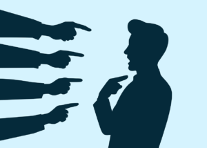 judgment, accusation, blame, silhouette, man, pointing, pressure, finger, public, scrutiny, confrontation, negative, conflict, people, argument, shame