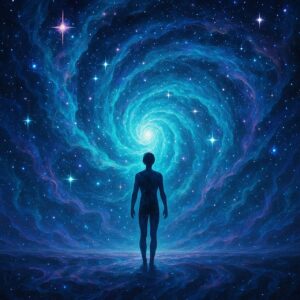 ai generated, space, universe, galaxy, man