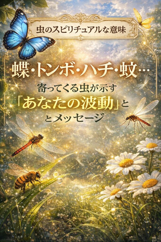 【虫のスピリチュアルな意味】蝶・トンボ・ハチ・蚊