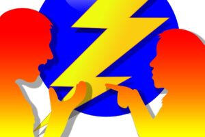 dispute, scream, shout at, conflict, lightning, reconciliation, man, woman, emotion, view, people, silhouette, discussion, deal, debt, accuse, blame, attack, blame, blame, blame, blame, blame