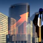 business people, statistics, success, curve, skyscraper, skyscrapers, success curve, silhouettes, businessman, circle, arrows, presentation, business, marketing, company, project, design, arrow, office