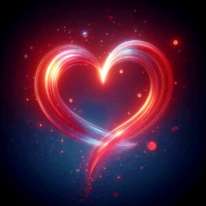 ai generated, heart, love, valentine's day, symbol, neon, night, light, glow