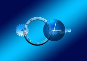 clock, time, blue, way of thinking, way of life, attitude to life, life style, modern, style, hour, pointer, zeitgeist, gears, course