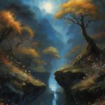 ai generated, river, night, moonlight, fantasy, landscape, moonlight, moonlight, moonlight, moonlight, moonlight, landscape