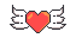 heart, wings, love, cupid, kawaii, retro, cute, shot, pixel, pixels, pixelart, pixel art
