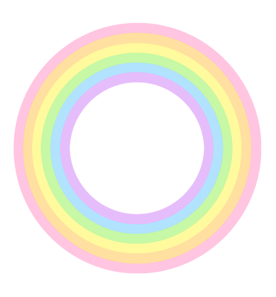 rainbow, nature, colorful, multicolored, pastel, arc, circle, border, frame, sticker, round, pride, equality, diversity, design, cutout