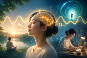 ミッドアルファ波(9〜11Hz) 脳波と静寂の調和