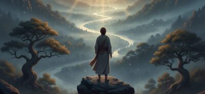 孤独の整え方として自然とつながり空を見上げる人のイメージ