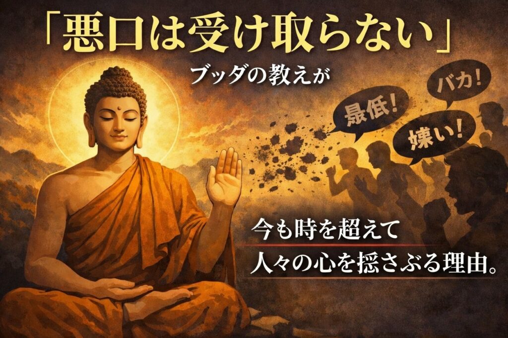 悪口を受け取らないブッダのイメージ