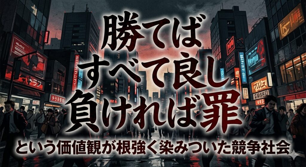 現代日本「勝てばすべて良し」「負ければ罪」競争社会