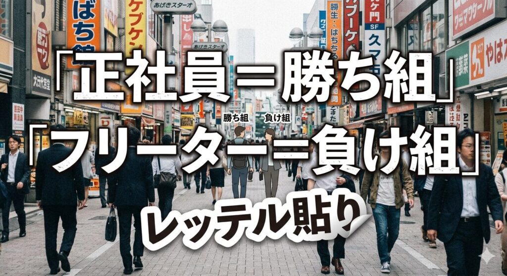 「正社員＝勝ち組」「フリーター＝負け組」というレッテル貼り
