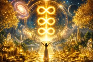 黄金の入り口と幻想的な光景