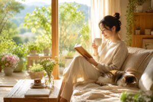 穏やかな朝の読書時間