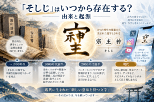 「そしじ」の起源と現代への歩み