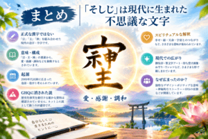「そしじ」文字の意味まとめ