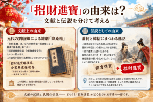 「招財進寶」の由来:文献と伝説