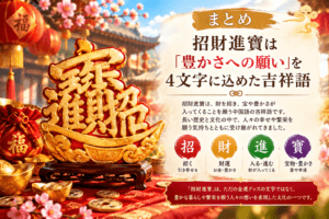 招財進寶と豊かさの祝い